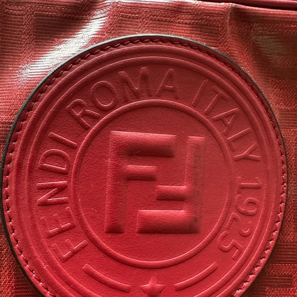 FENDI Vitello Century FF 1974 Stamp Rosso Camera Bag - Picture 2 of 10